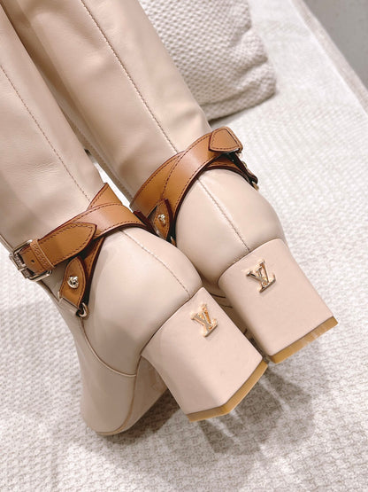 Louis Vuitton Parisienne Leather Knee-High Boots