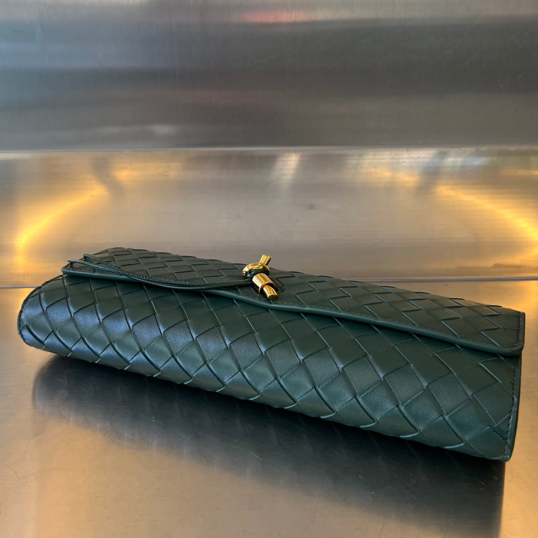 Bottega Veneta Intrecciato Knot Clutch Bag