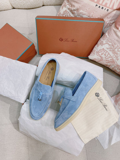 Loro Piana Glossy Cashmere Loafers