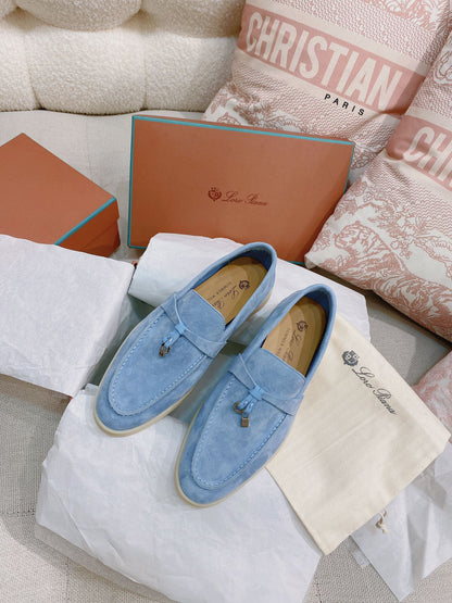 Loro Piana Glossy Cashmere Loafers