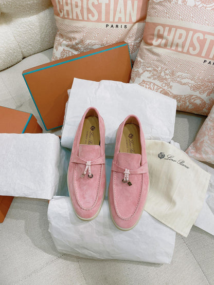 Loro Piana Glossy Cashmere Loafers