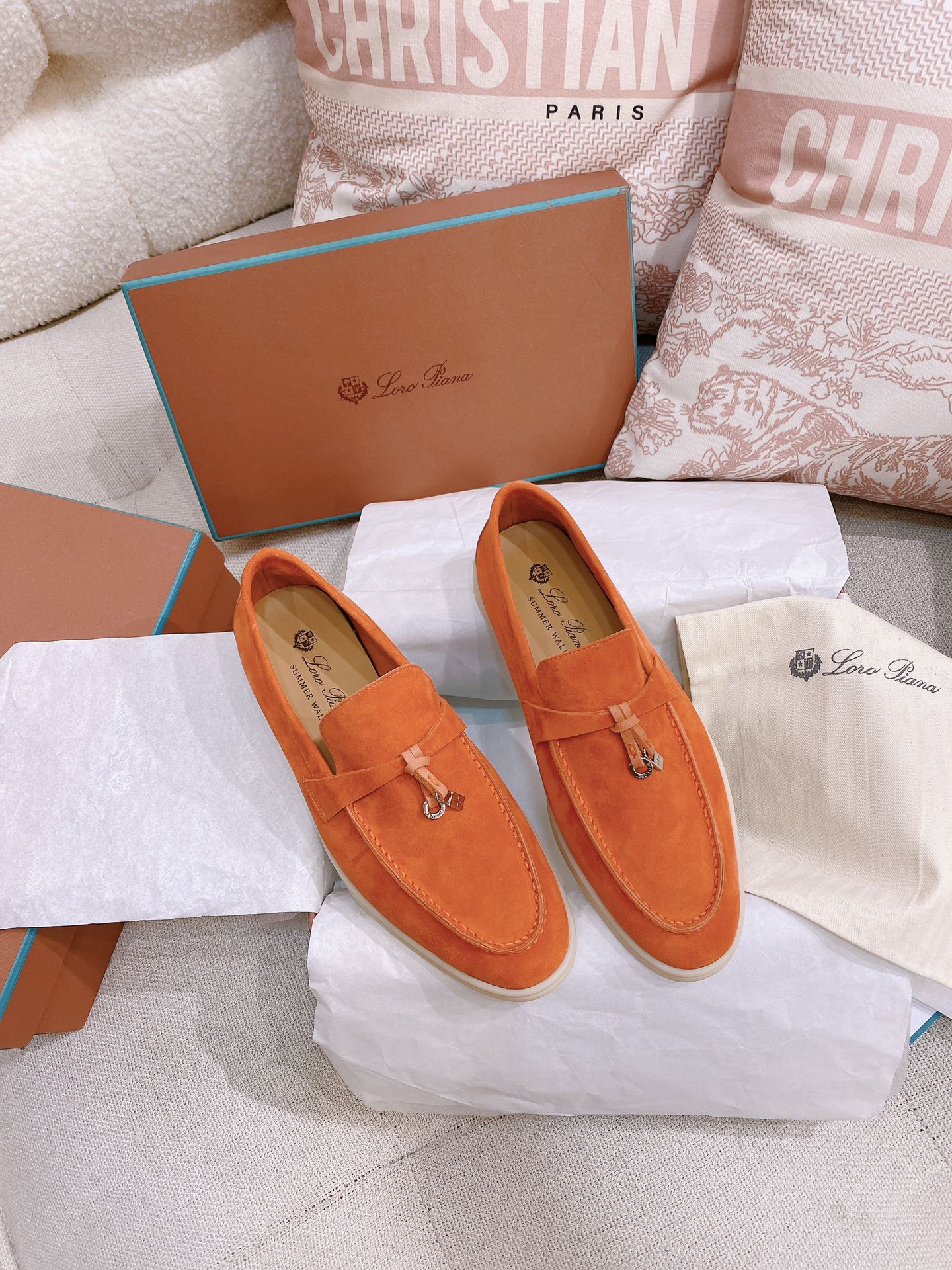Loro Piana Glossy Cashmere Loafers