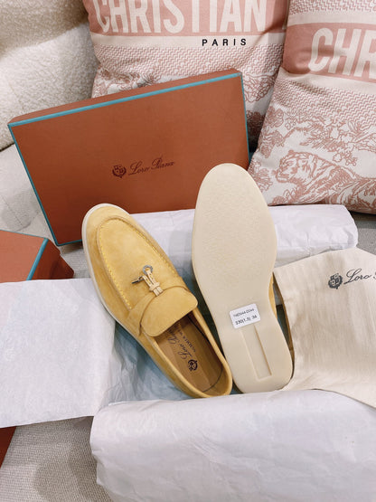 Loro Piana Glossy Cashmere Loafers