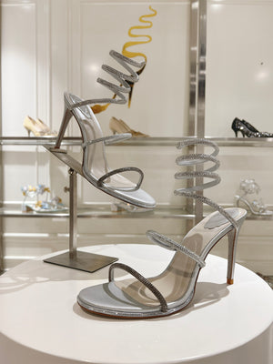 René Caovilla Cleo Crystal-Embellished Heeled Sandals – 24SS