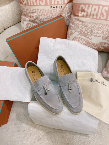 Loro Piana Glossy Cashmere Loafers