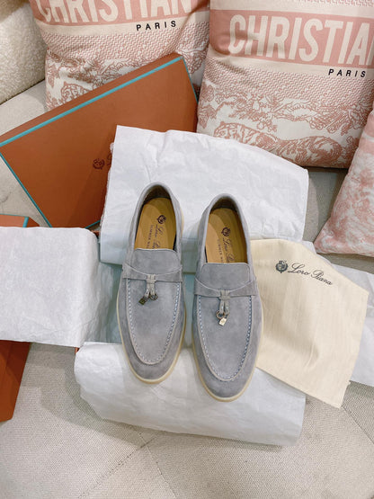 Loro Piana Glossy Cashmere Loafers