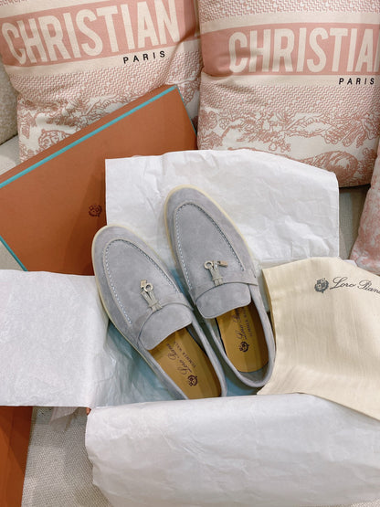Loro Piana Glossy Cashmere Loafers