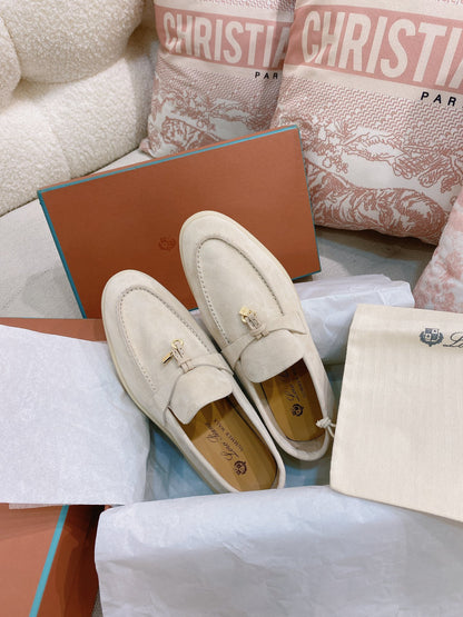 Loro Piana Glossy Cashmere Loafers
