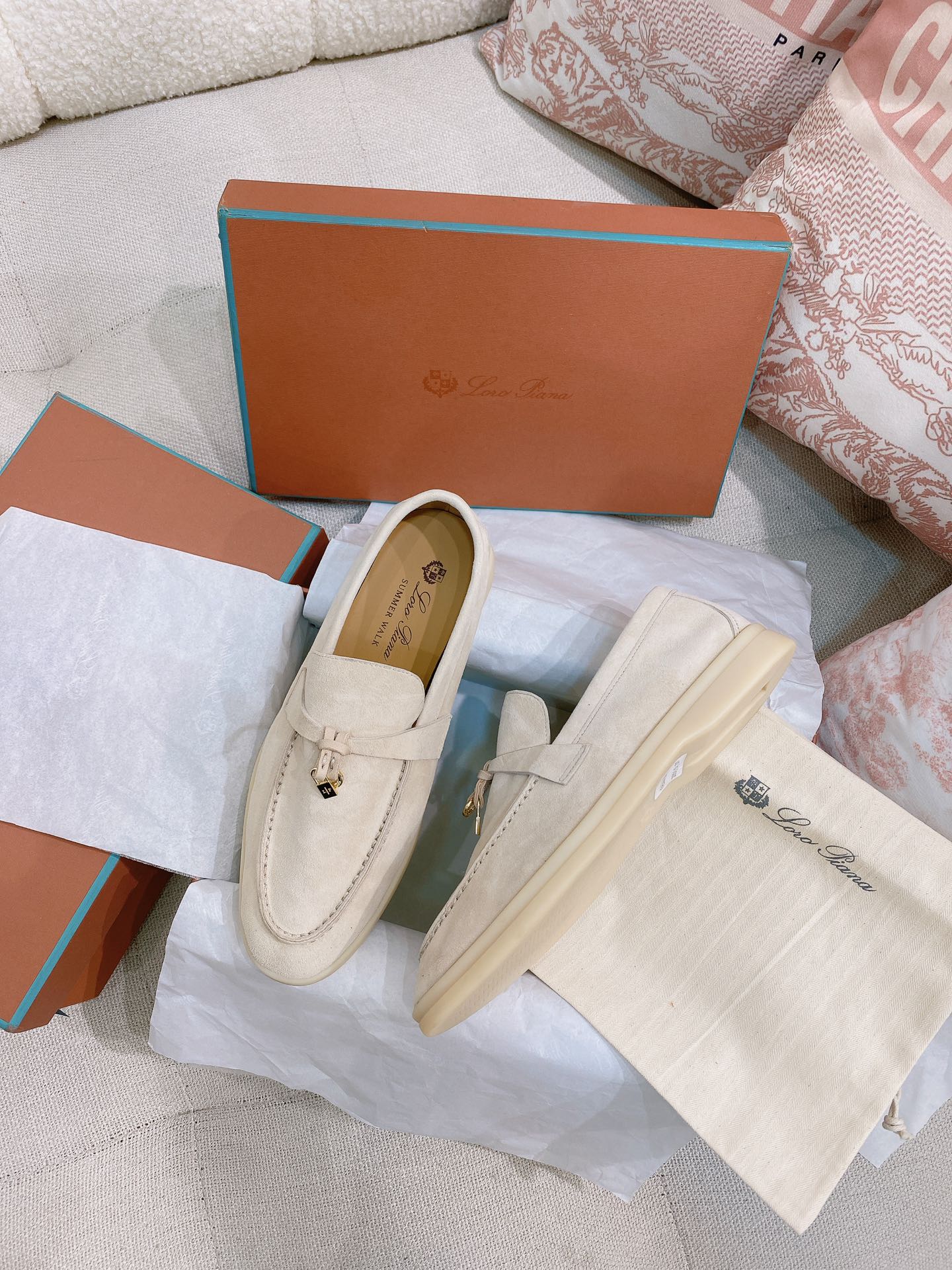 Loro Piana Glossy Cashmere Loafers