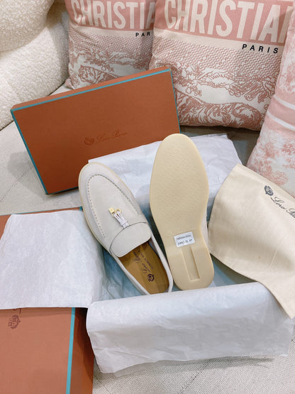 Loro Piana Glossy Cashmere Loafers