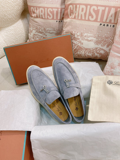 Loro Piana Glossy Cashmere Loafers