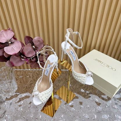 Jimmy Choo Pearl Embellished High Heels