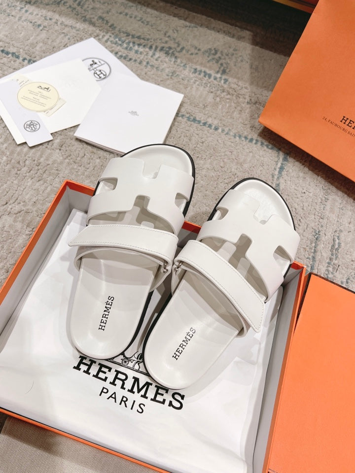 Hermès Chypre Leather Slides – 2023SS