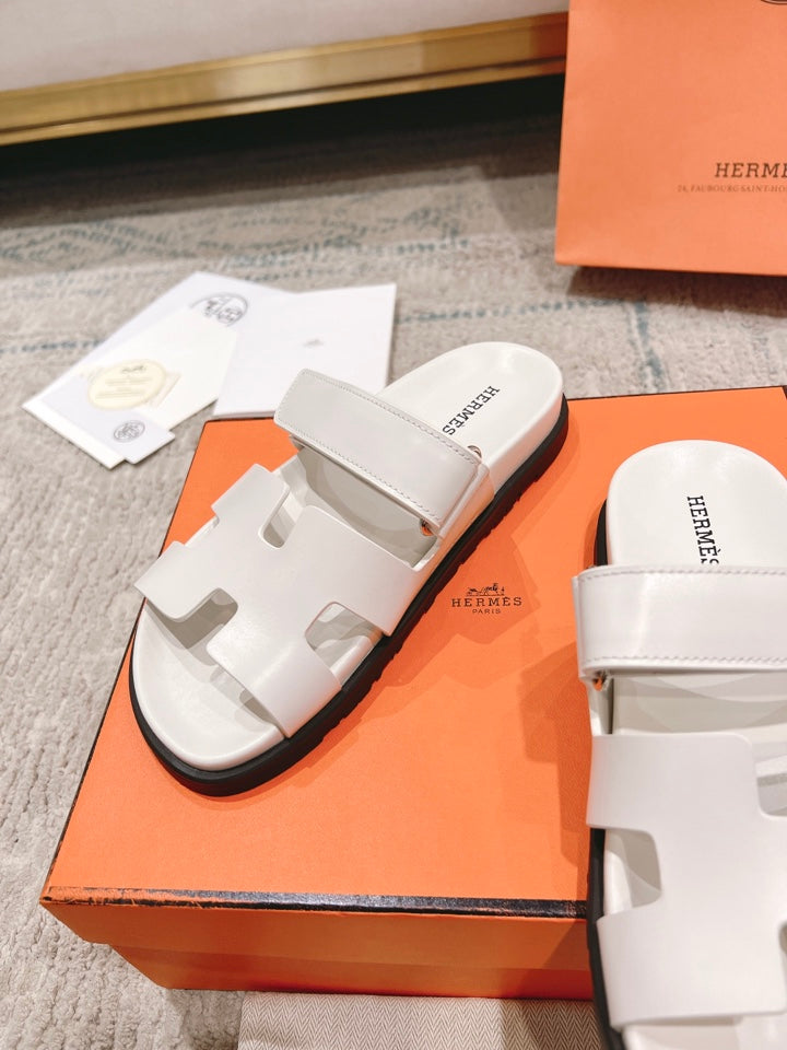 Hermès Chypre Leather Slides – 2023SS