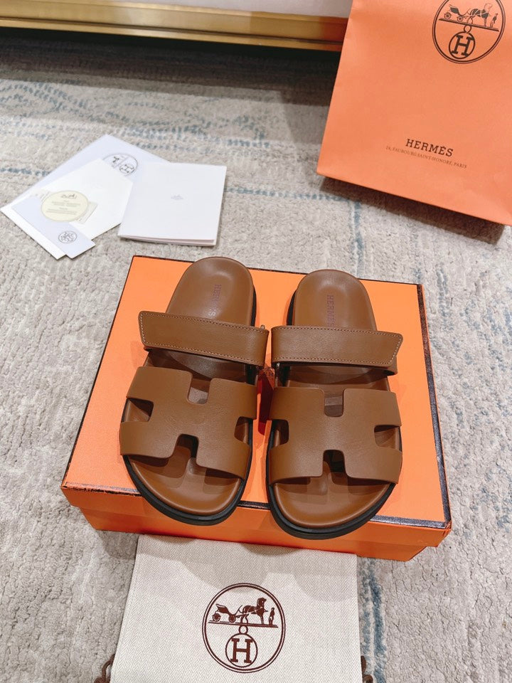 Hermès Chypre Leather Slides – 2023SS