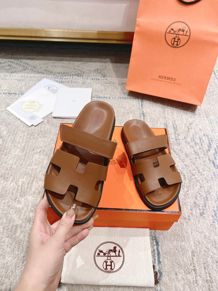 Hermès Chypre Leather Slides – 2023SS