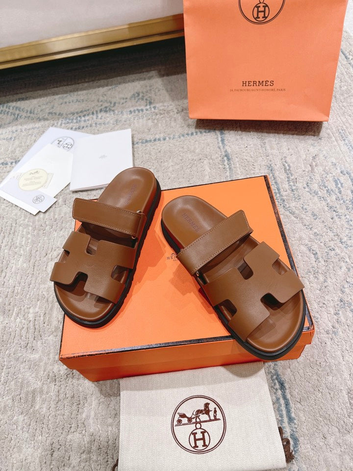 Hermès Chypre Leather Slides – 2023SS