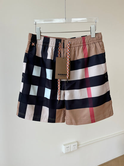 Burberry Plaid Drawstring Swim Trunks – Summer Collection