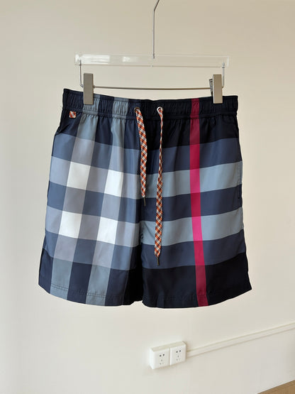 Burberry Plaid Drawstring Swim Trunks – Summer Collection