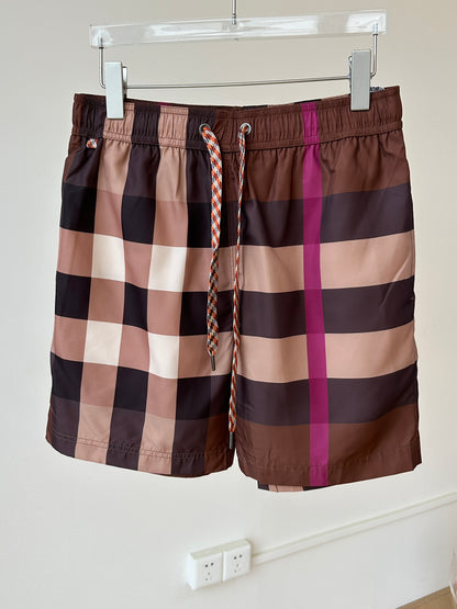 Burberry Plaid Drawstring Swim Trunks – Summer Collection