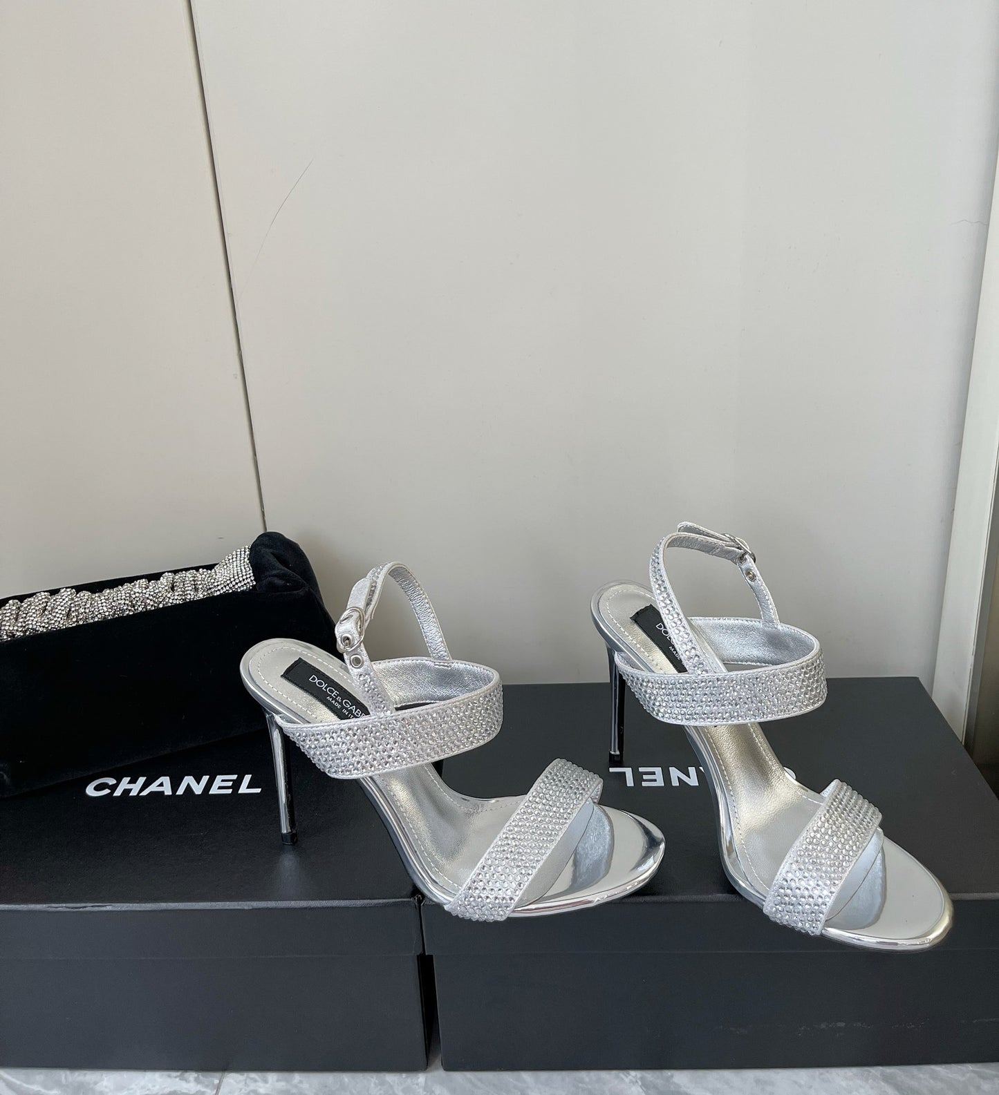 Dolce & Gabbana Rhinestone Heeled Sandals