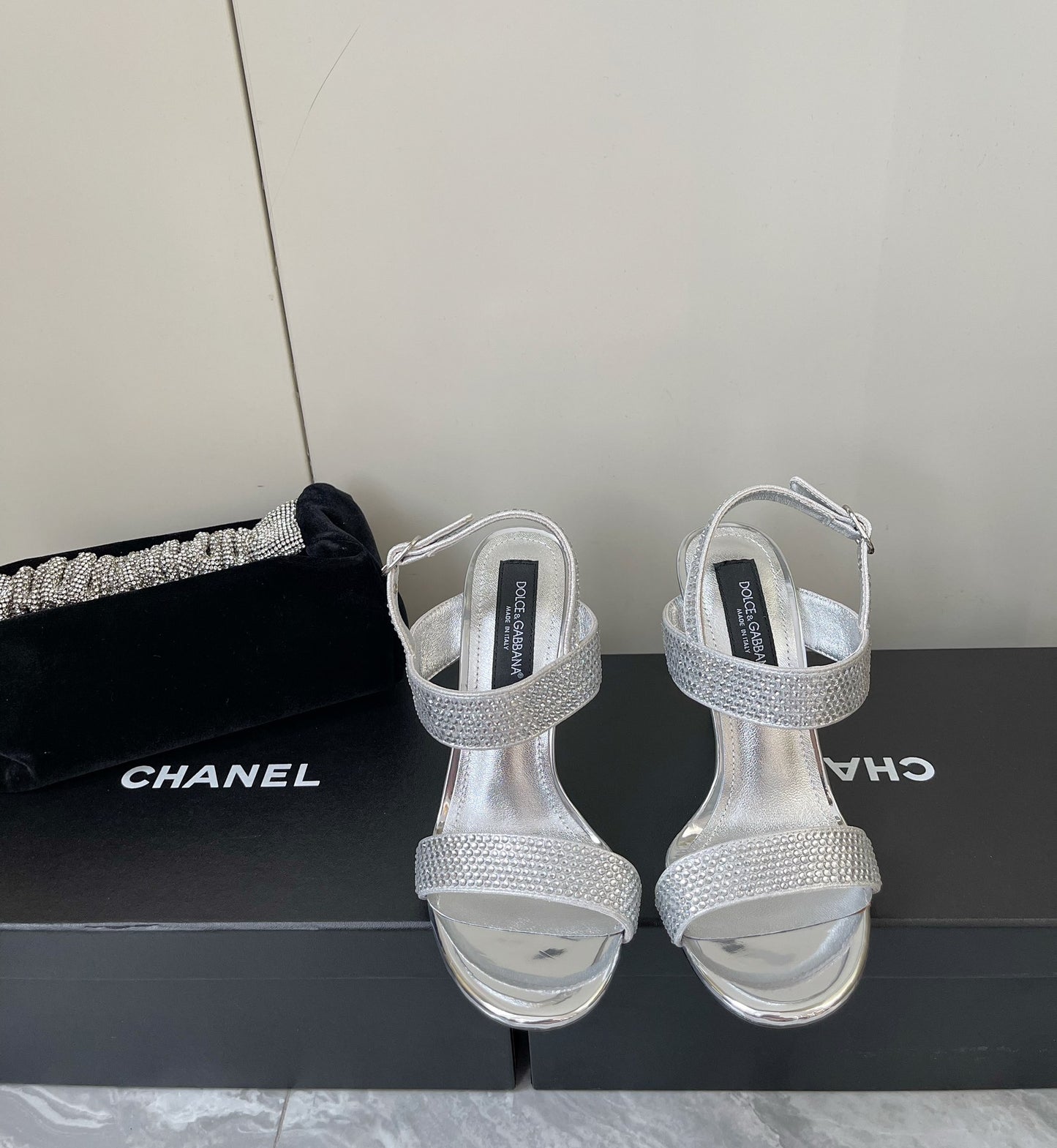 Dolce & Gabbana Rhinestone Heeled Sandals