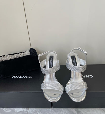 Dolce & Gabbana Rhinestone Heeled Sandals