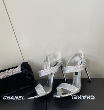 Dolce & Gabbana Rhinestone Heeled Sandals