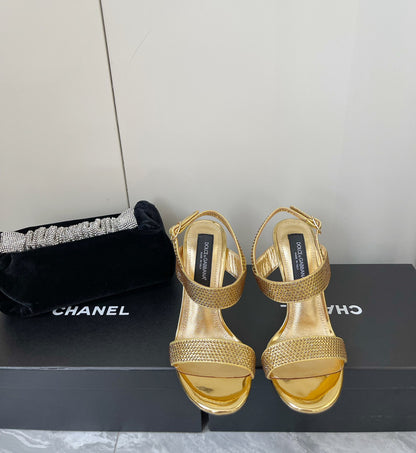 Dolce & Gabbana Rhinestone Heeled Sandals