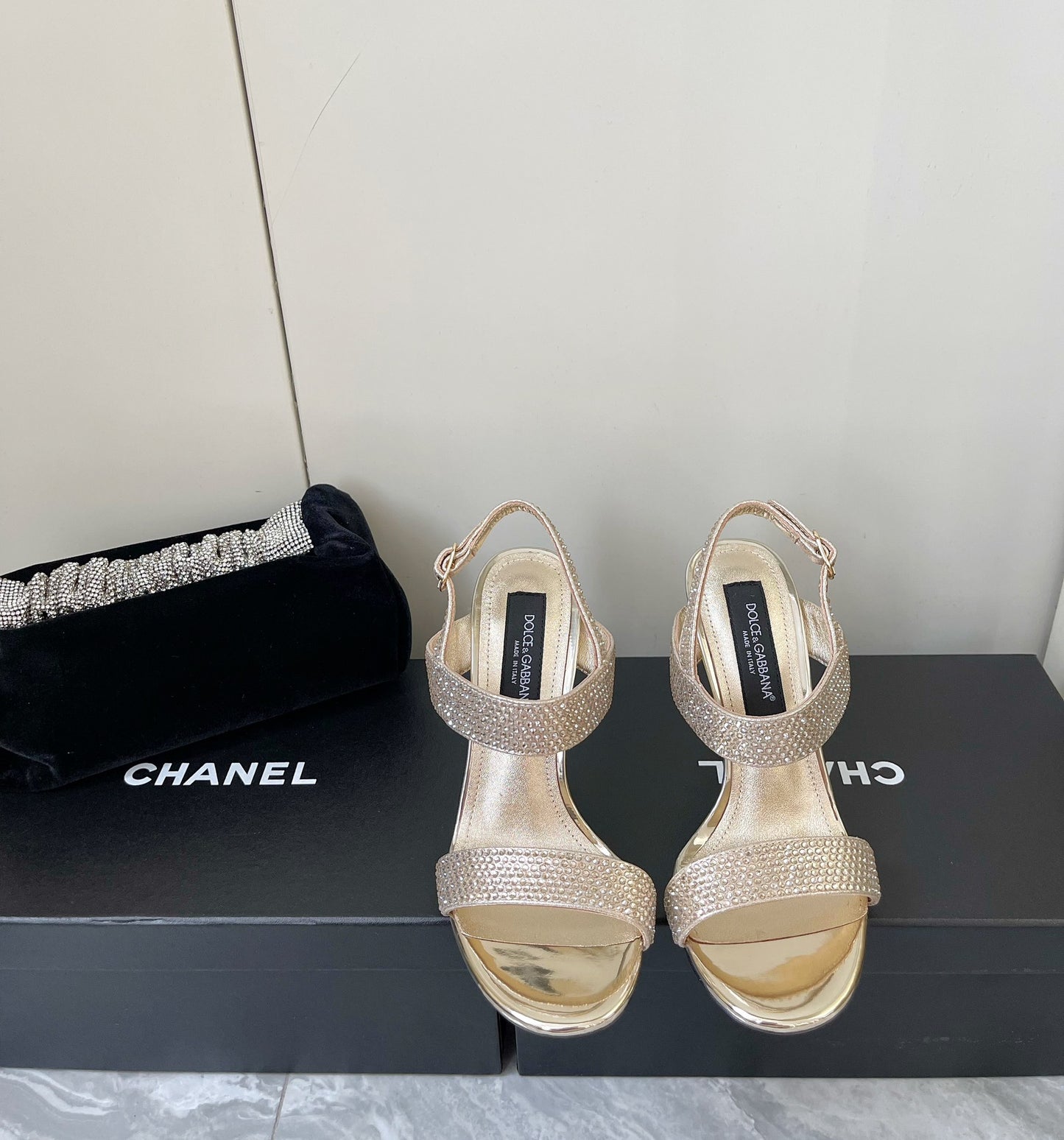 Dolce & Gabbana Rhinestone Heeled Sandals