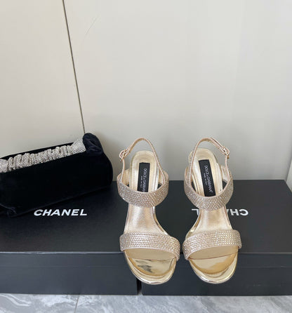 Dolce & Gabbana Rhinestone Heeled Sandals