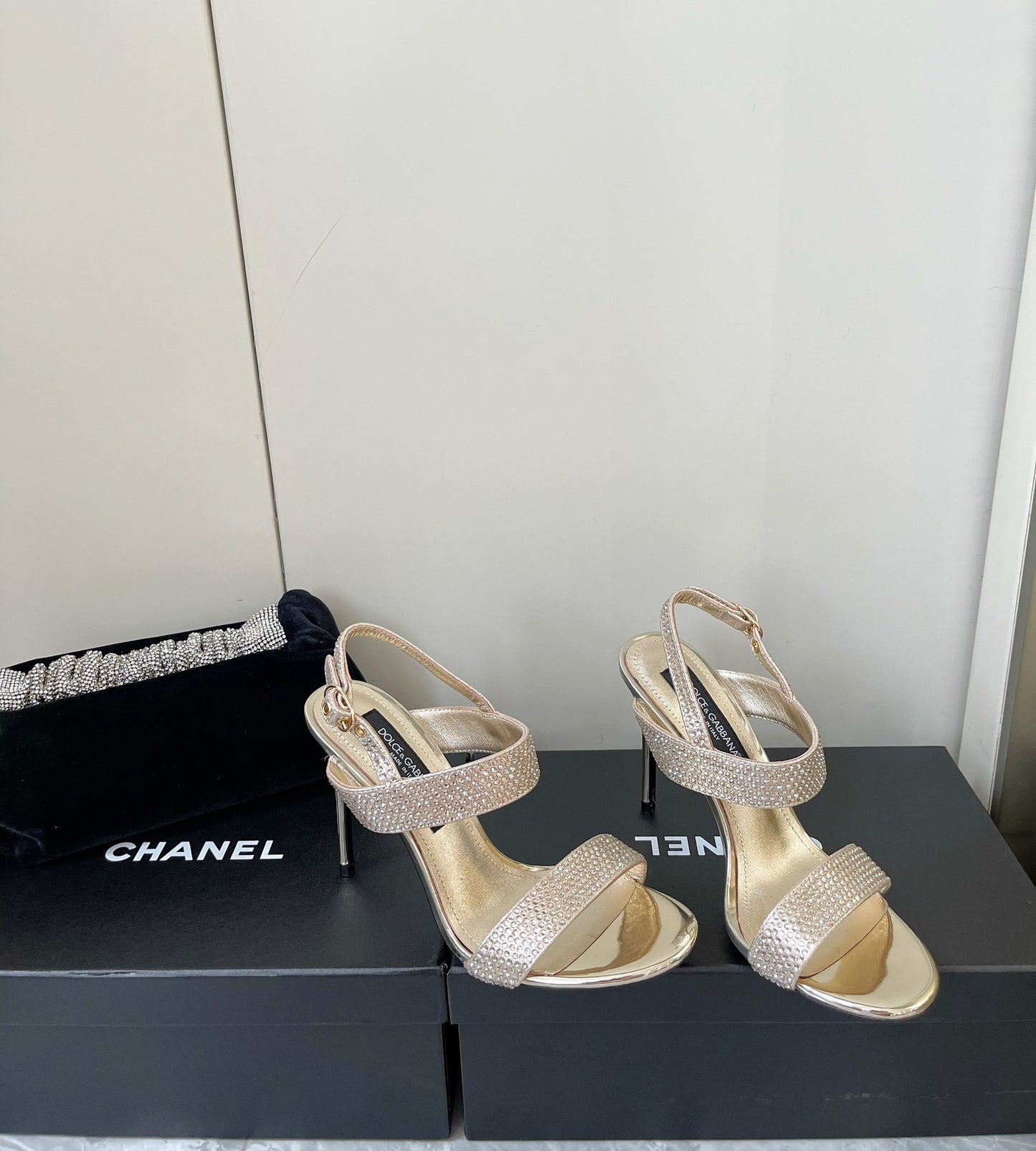 Dolce & Gabbana Rhinestone Heeled Sandals