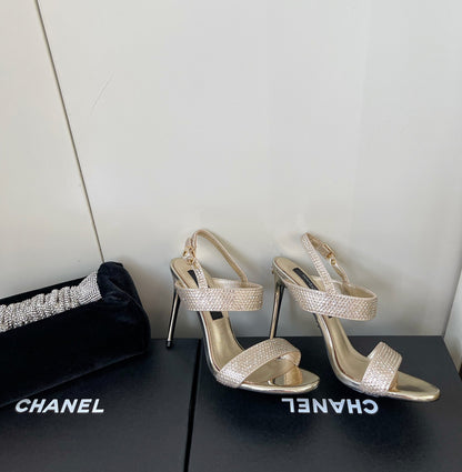 Dolce & Gabbana Rhinestone Heeled Sandals
