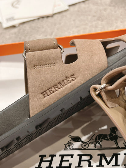 Hermès Chypre Calfskin Slides – 2023SS