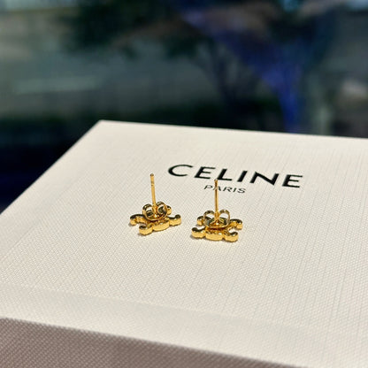 Celine Triomphe Classic Stud Earrings
