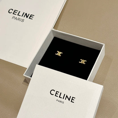 Celine Triomphe Classic Stud Earrings