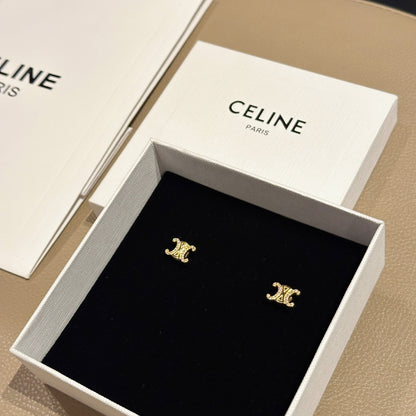 Celine Triomphe Classic Stud Earrings