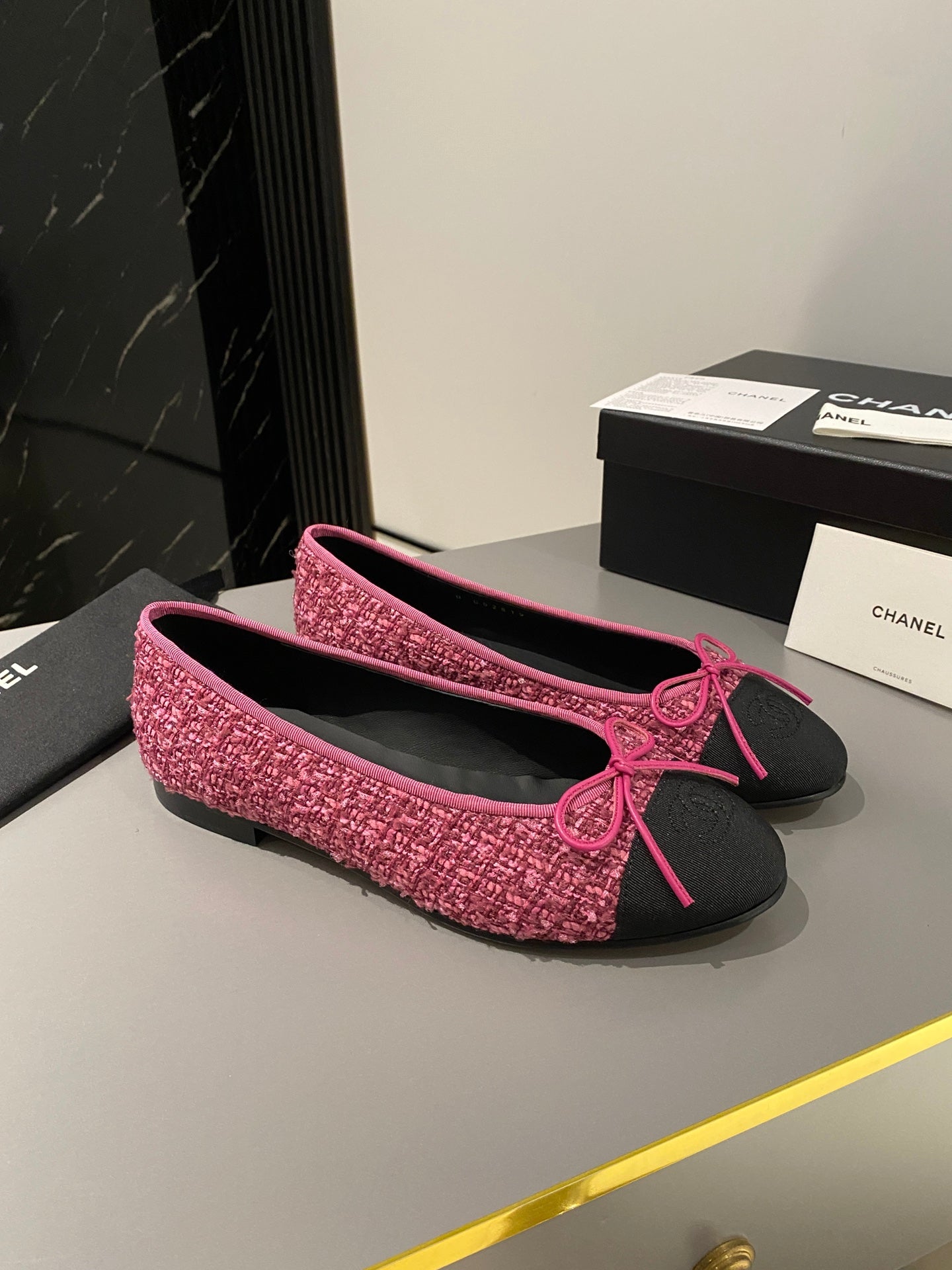 Chanel Classic Tweed Ballerina Flats