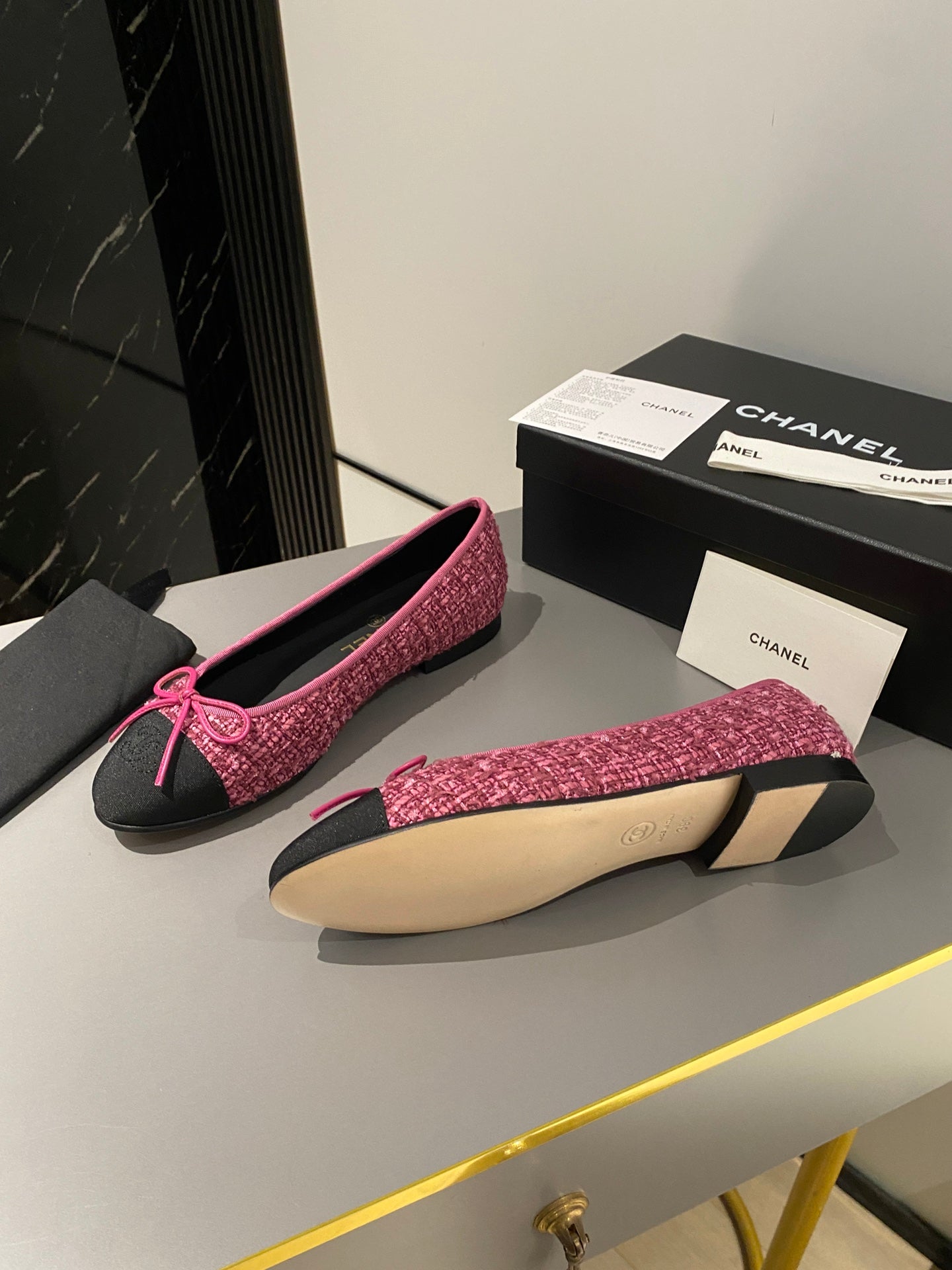 Chanel Classic Tweed Ballerina Flats