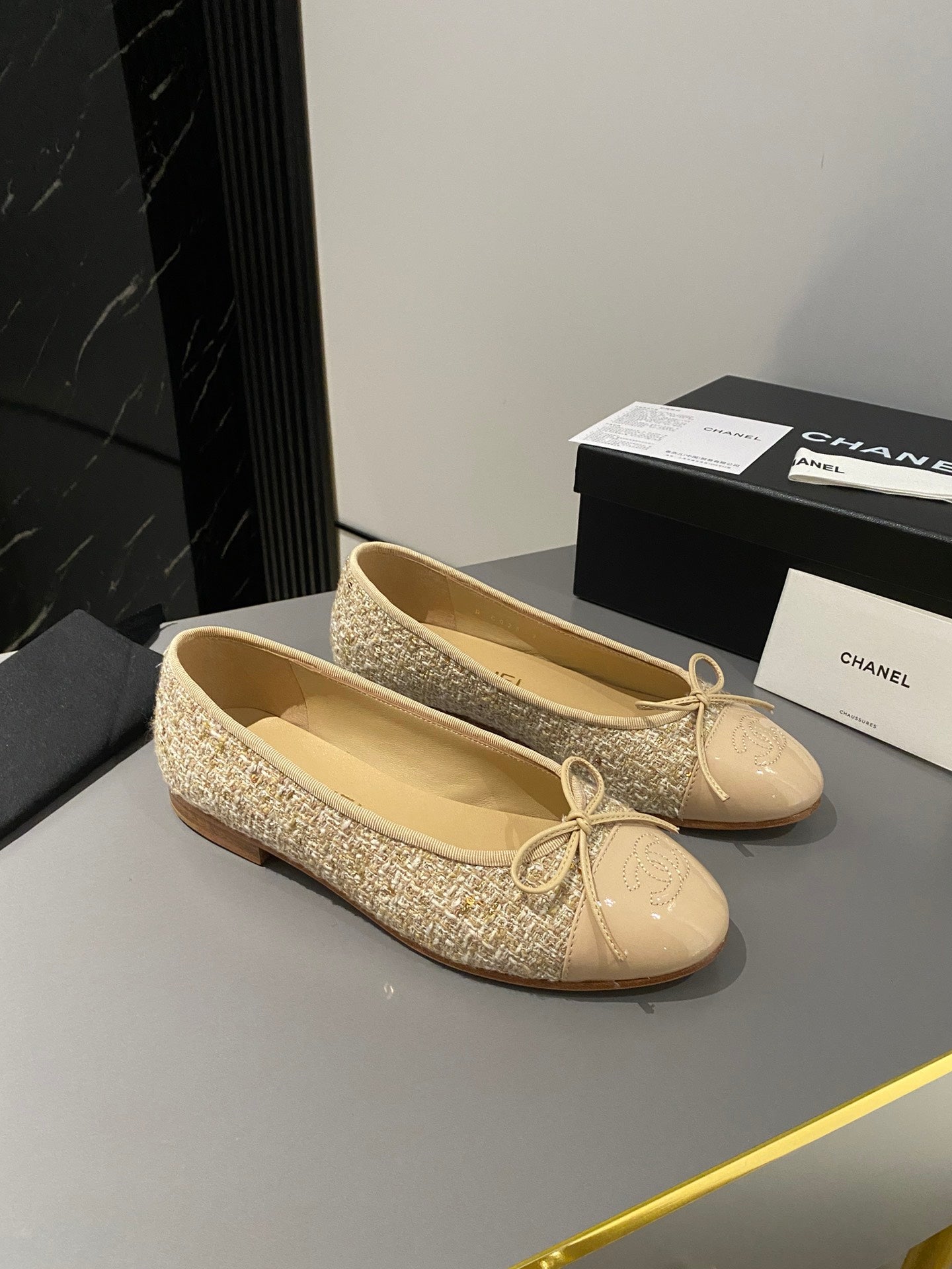 Chanel Classic Tweed Ballerina Flats