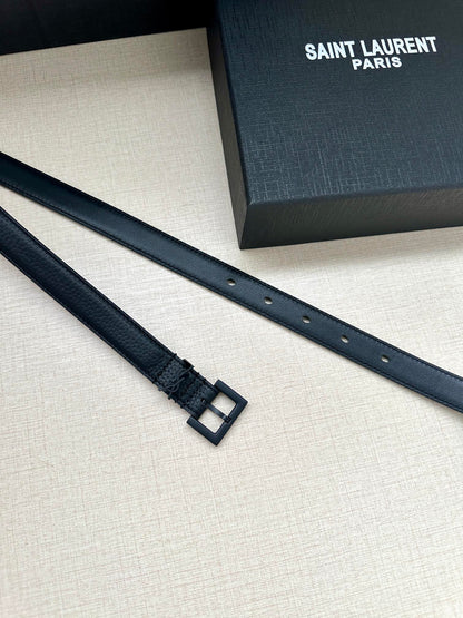 Saint Laurent Square Buckle Leather Belt