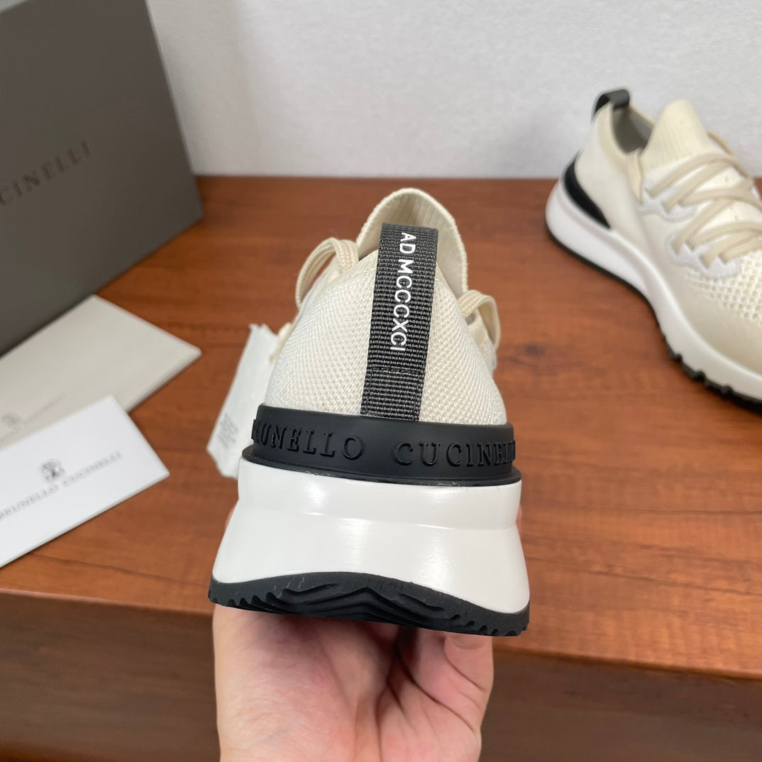 Brunello Cucinelli Cotton Knit Casual Sneakers