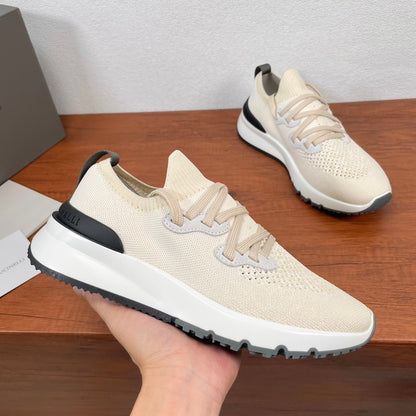Brunello Cucinelli Cotton Knit Casual Sneakers
