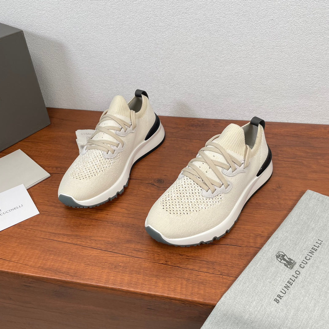 Brunello Cucinelli Cotton Knit Casual Sneakers