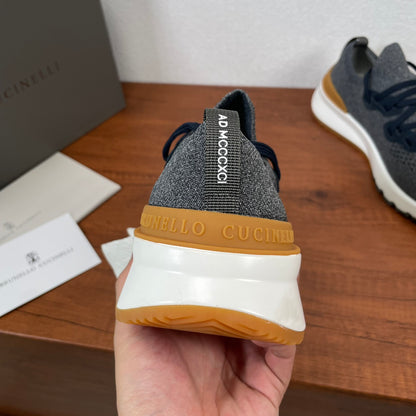 Brunello Cucinelli Cotton Knit Casual Sneakers