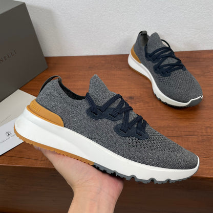 Brunello Cucinelli Cotton Knit Casual Sneakers