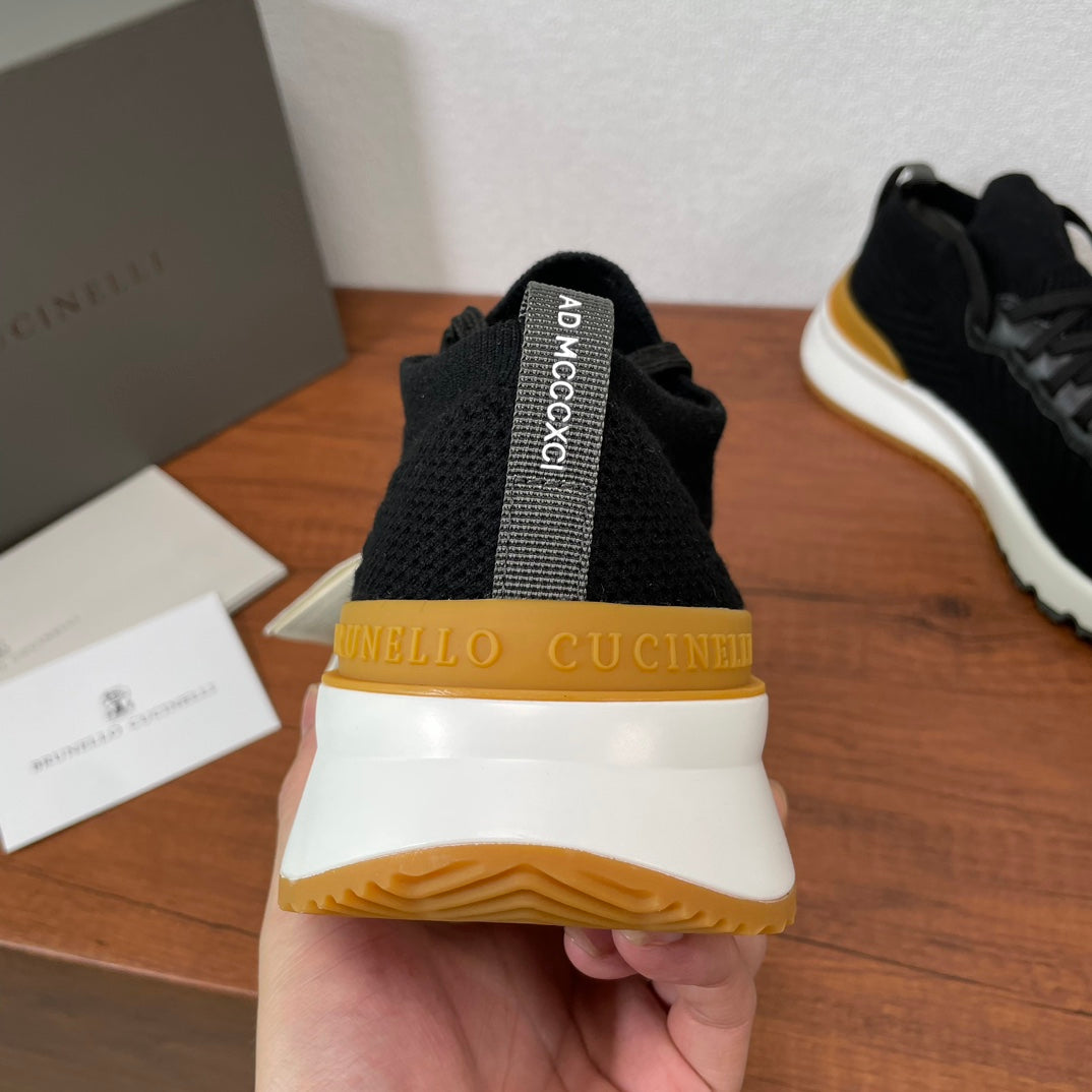 Brunello Cucinelli Cotton Knit Casual Sneakers