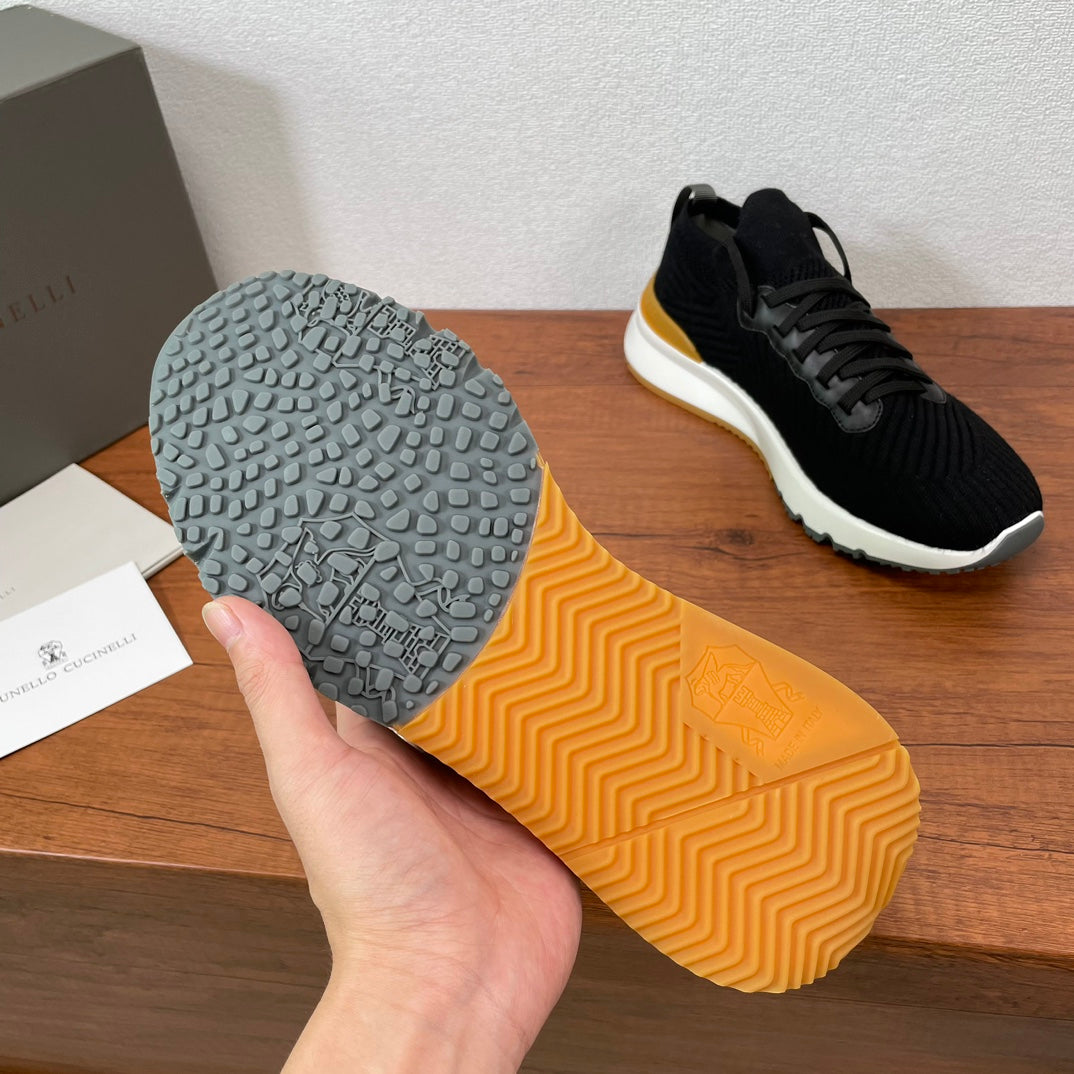 Brunello Cucinelli Cotton Knit Casual Sneakers