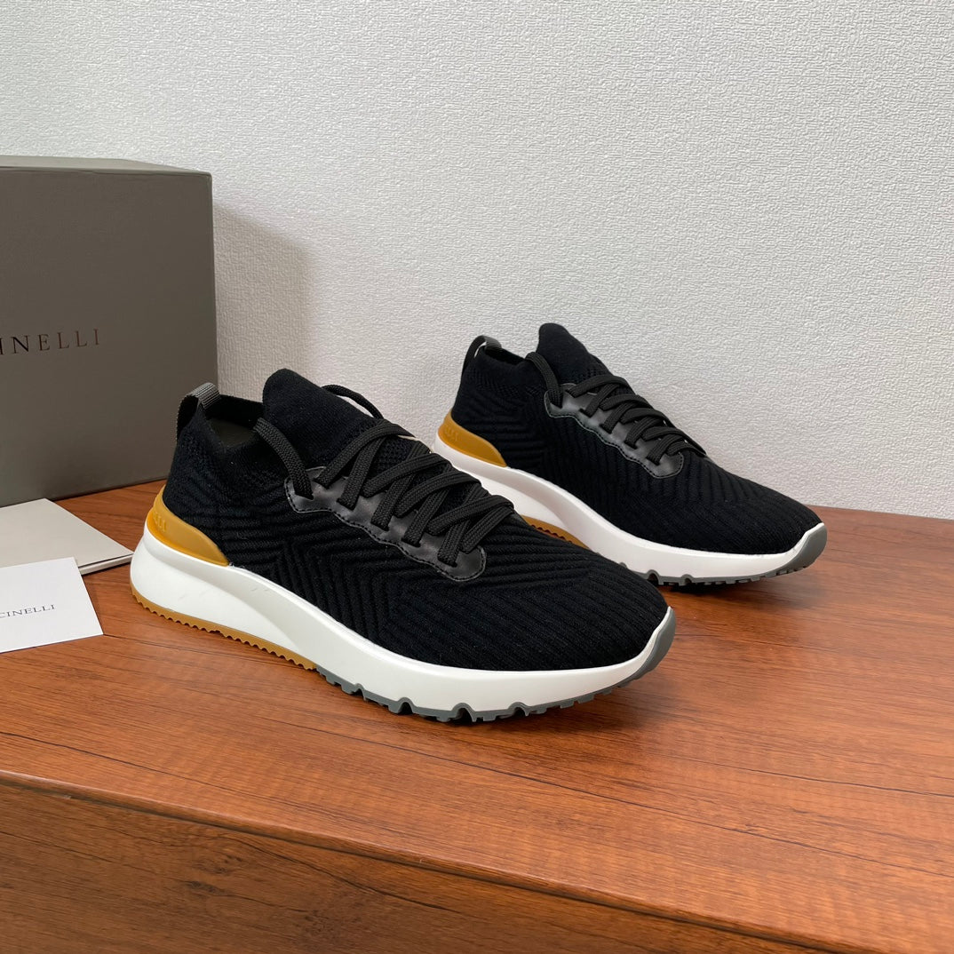 Brunello Cucinelli Cotton Knit Casual Sneakers