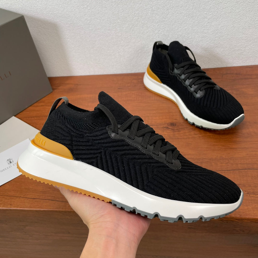 Brunello Cucinelli Cotton Knit Casual Sneakers